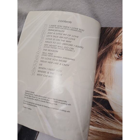 Celine Dion L Sheet Music Songbook Let's Talk about Love Piano Vocal Chords Pop - Picture 6 of 16